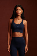 Ink Blue OnTheGo Cross Back Sports Bra
