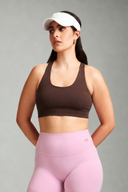Mocha Bloom OnTheGo Cross Back Sports Bra