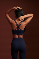 Ink Blue OnTheGo Cross Back Sports Bra