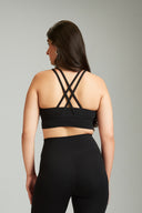 Black OnTheGo Cross Back Sports Bra