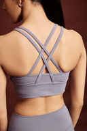 Amethyst sports bra for gym sessions featuring breathable stretch fabric and a secure fit