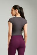 Coal baby tee featuring soft stretch fabric for casual wear and active lifestyles