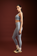 Front view of Frost OnTheGo high waist leggings with sculpting fit and stretch fabric