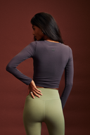 Front view of the Coal full sleeve gym top for women's activewear