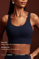 Ink Blue cross back bra featuring stylish back straps and all-day comfort

