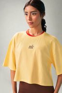 Yellow Mile Boxy Cropped Tee