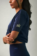 Deep Blue Casual Athlete Club Oversized Tee