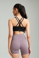 Black LevelUp Front Zip Sports Bra