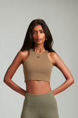 Mocha OnTheGo Cropped Tank
