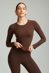 Coffee Bean OnTheGo Fitted Full Sleeves Top
