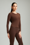 Coffee Bean OnTheGo Fitted Full Sleeves Top