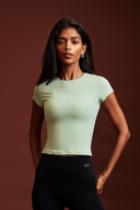 Pistachio OnTheGo baby tee designed for everyday comfort and a flattering fit
