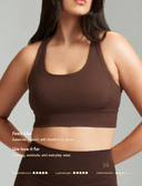 Coffee Bean OnTheGo Cross Back Sports Bra