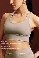 Rhino Gray OnTheGo Cross Back Sports Bra